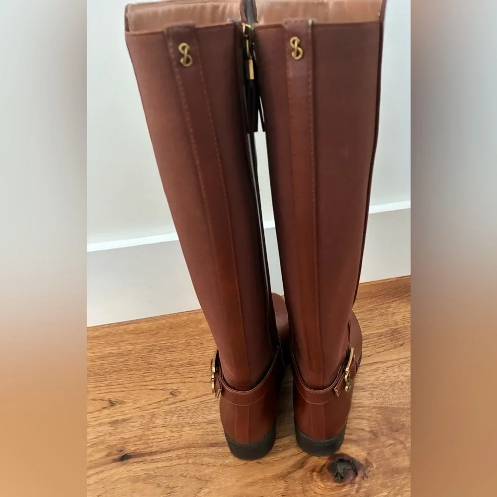 Sam & Libby Brown Knee-High vegan Leather Boots - Picture 7 of 8